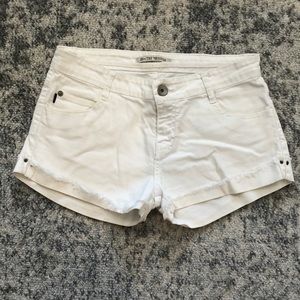 Zara white denim shorts
